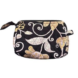 Vera Bradley Yellow Bird Retired medium makeup cosmetic toiletries lined bag